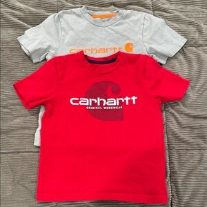 Set of 2 - Carhartt Kids Red and Gray Short Sleeve Tees *Price for both*